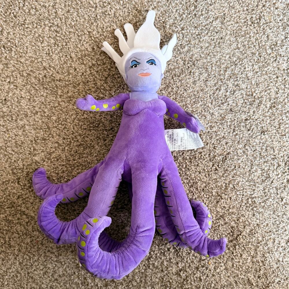 Disney Plush Morgana Octopus Doll Ursula's Sister Walt Disney Purple NWT